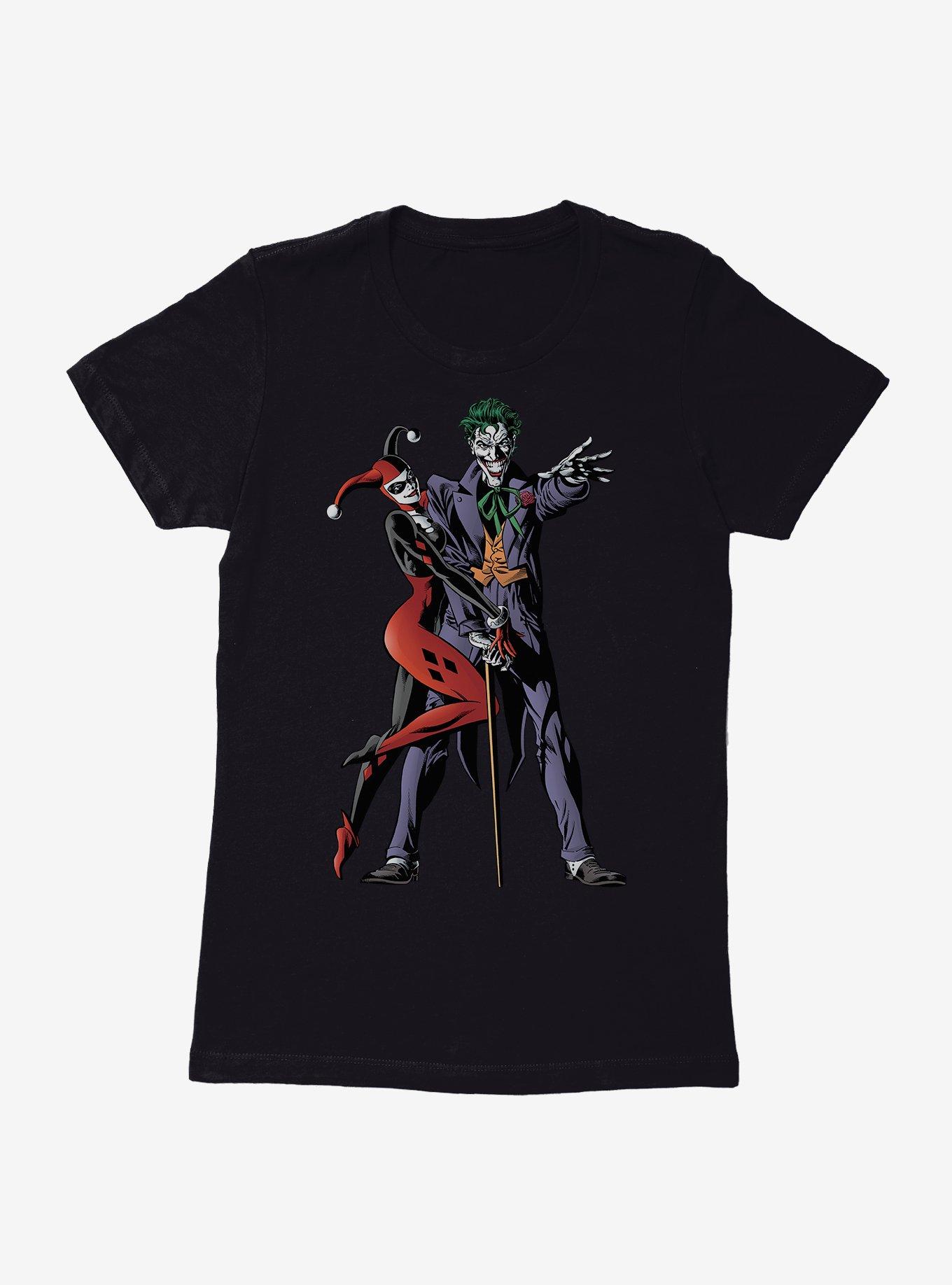 DC Comics Batman Joker And Harley Quinn Womens Black T-Shirt, , hi-res