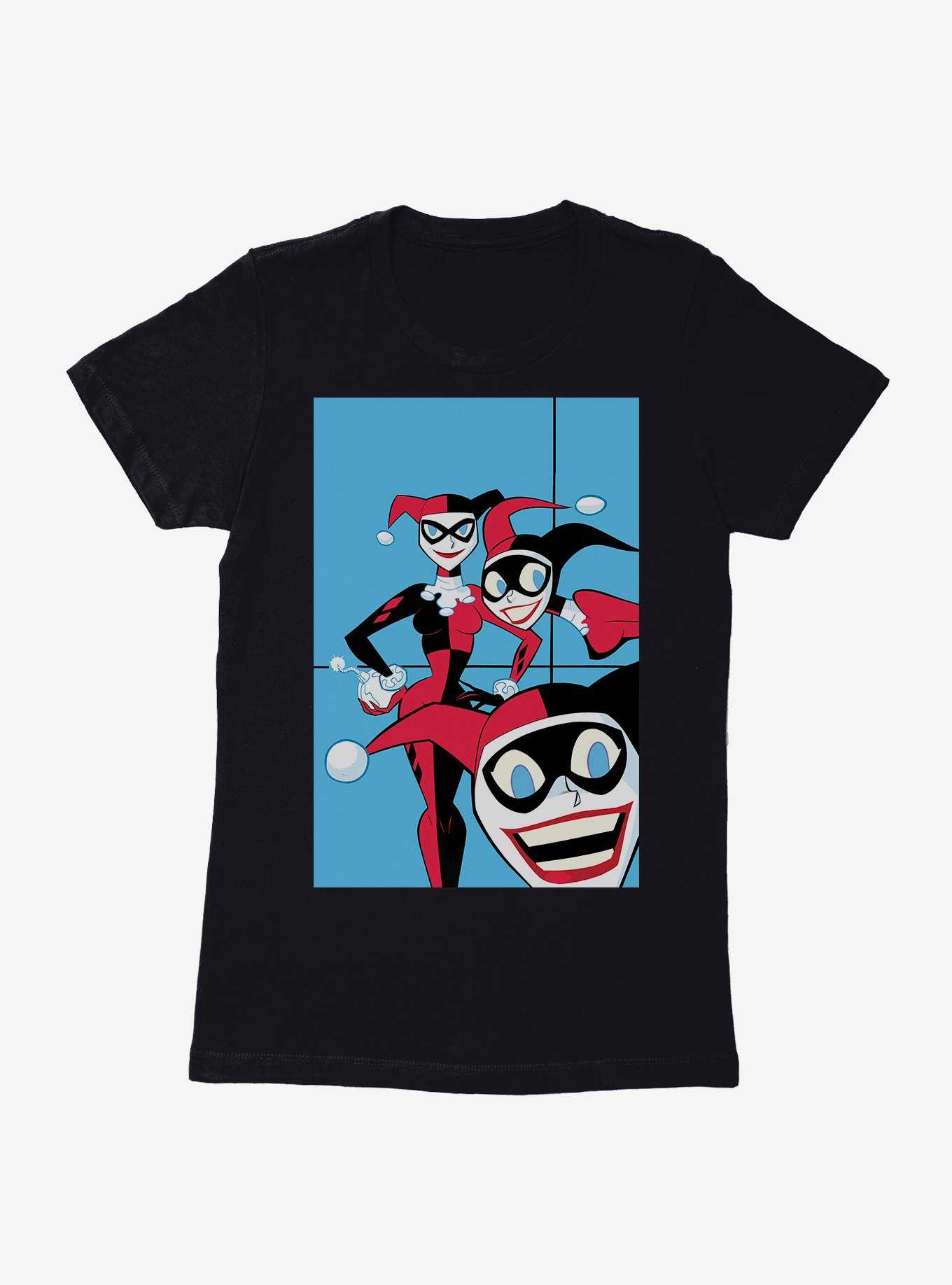 DC Comics Batman The Joker Harley Quinn Clones Womens Black T-Shirt, , hi-res
