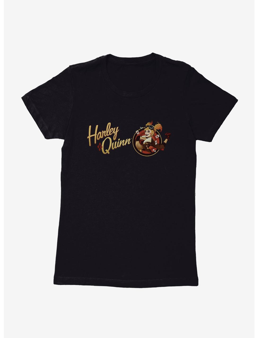 DC Comics Bombshells Harley Quinn Logo Womens T-Shirt, , hi-res