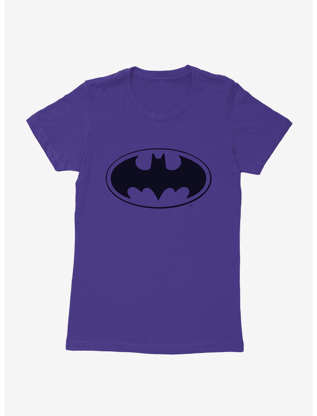 DC Comics Batman Bat Logo Womens Purple T-Shirt, PURPLE RUSH, hi-res