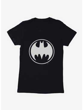 DC Comics Batman Round Logo Womens Black T-Shirt, , hi-res