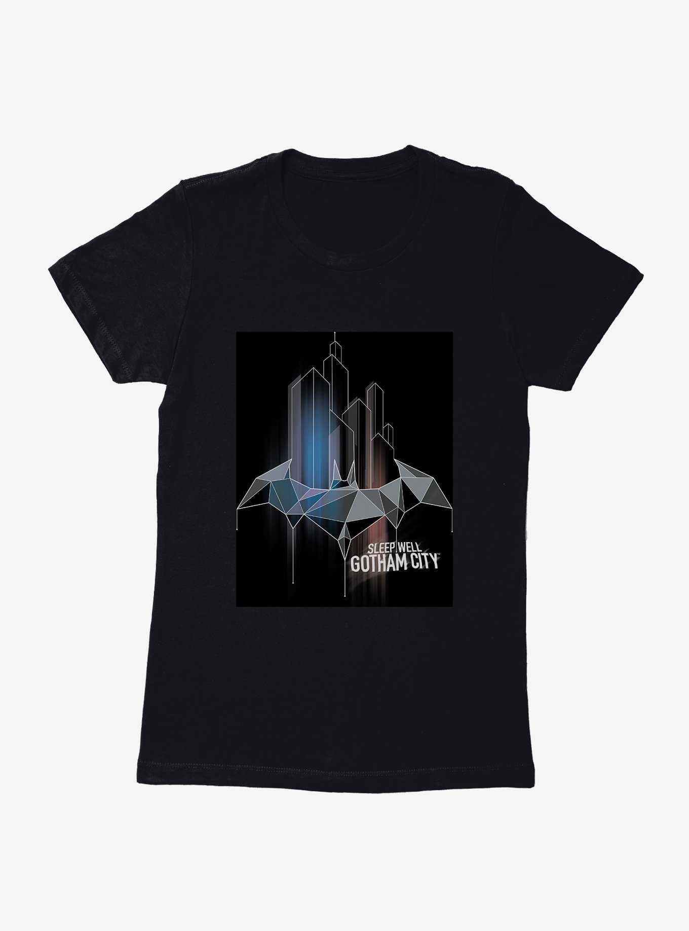 DC Comics Batman Sleep Well Gotham City Womens Black T-Shirt, , hi-res