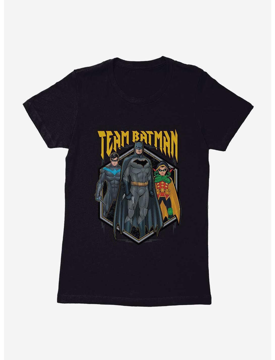 DC Comics Batman Team Batman Nightwing Robin Womens Metal Grey T-Shirt, , hi-res