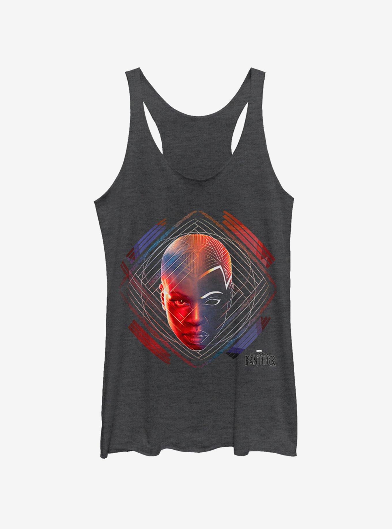 Marvel Floating Head Womens Tank Top, BLK HTR, hi-res