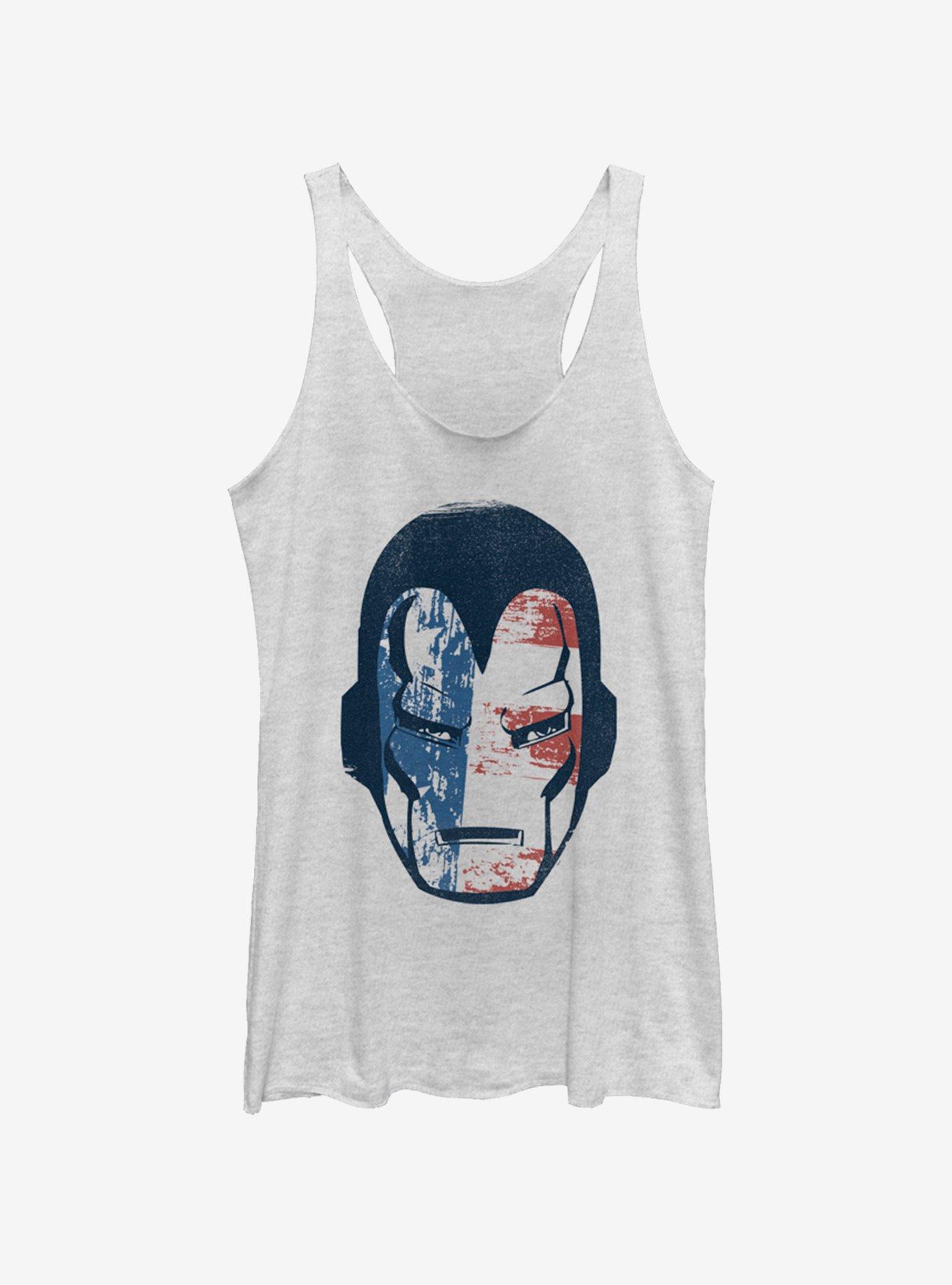 Marvel Ironman Americana Womens Tank Top, WHITE HTR, hi-res