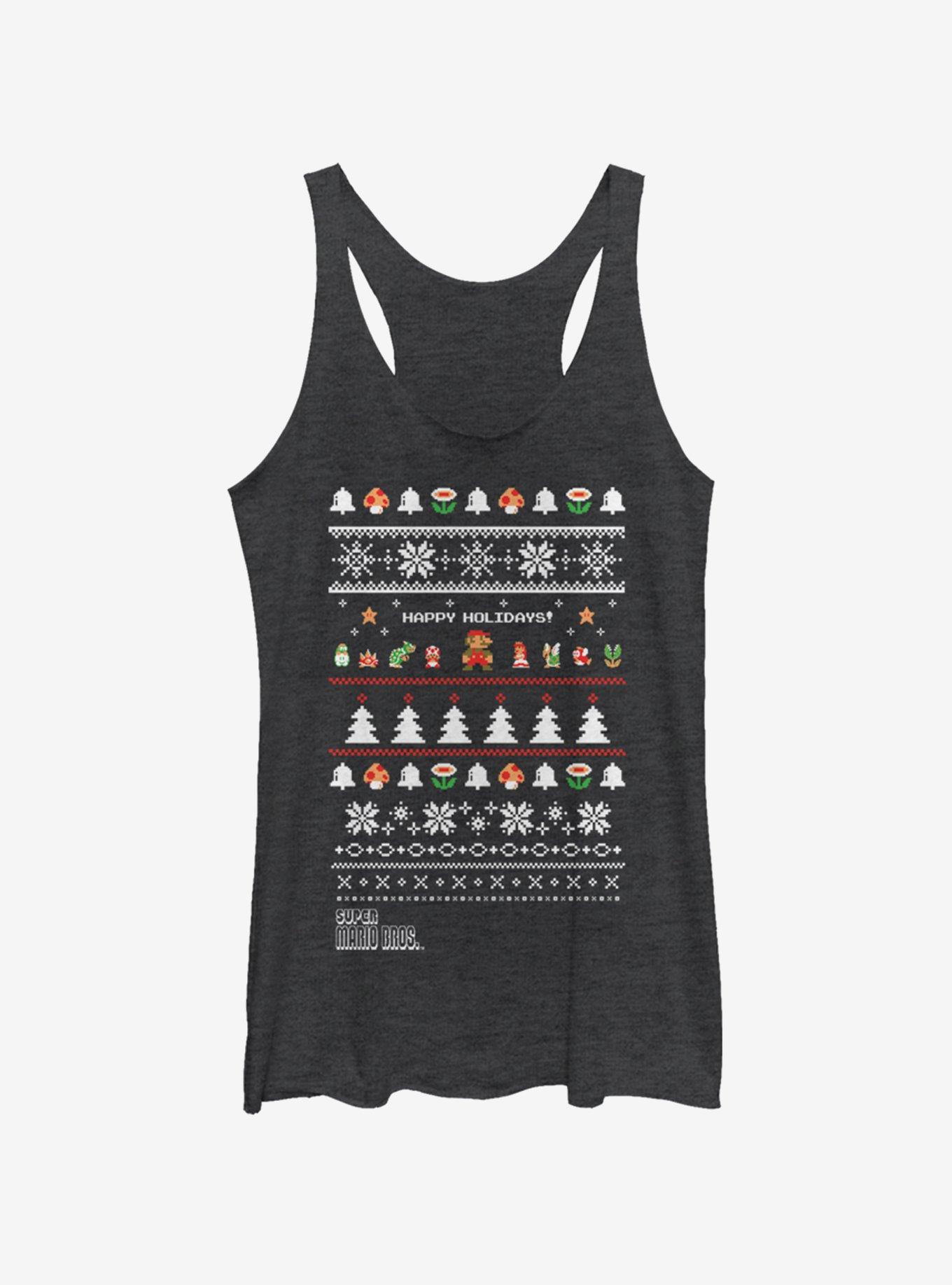 Nintendo Character Holiday Art Womens Tank Top, , hi-res