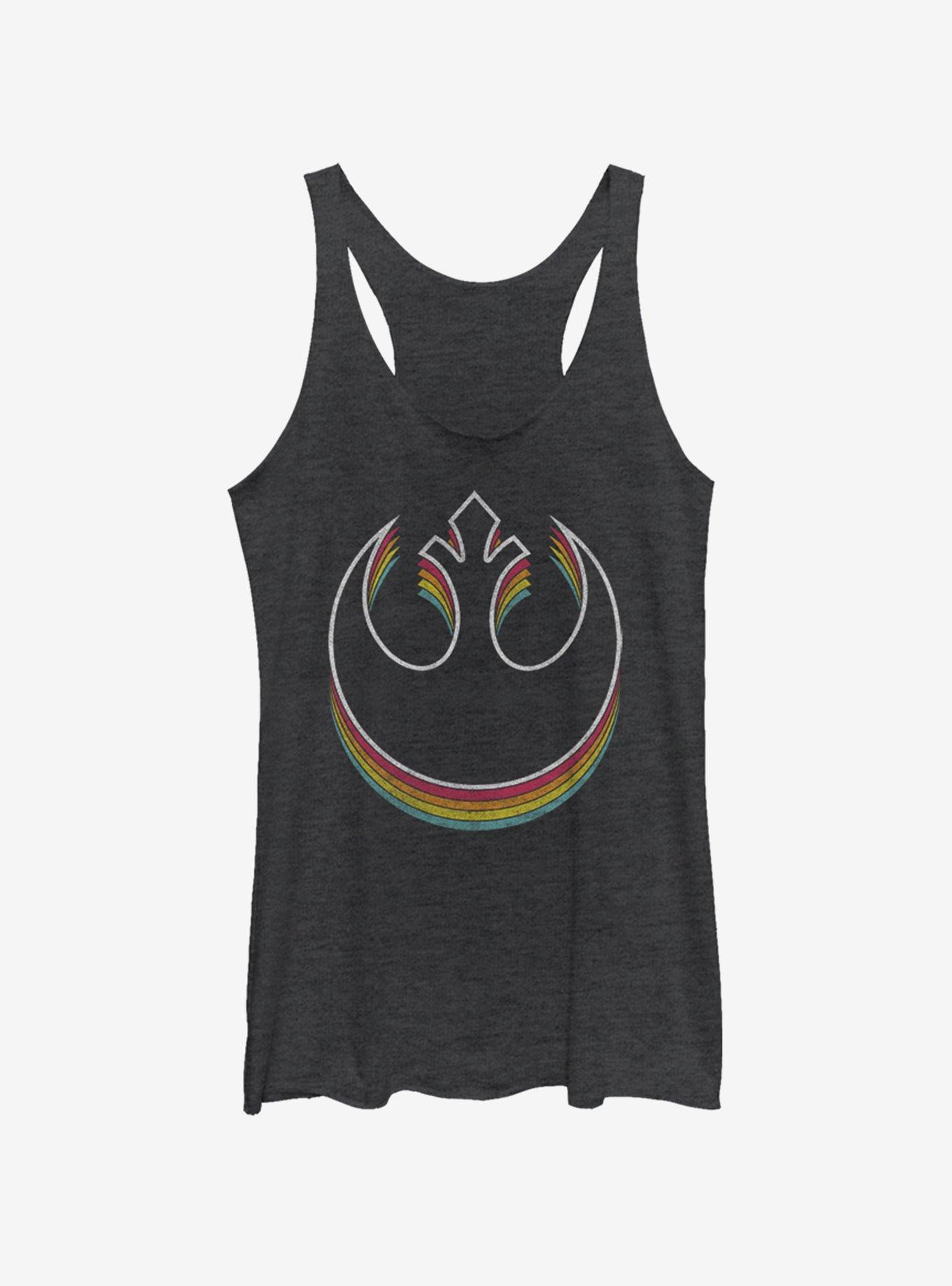 Star Wars Rebel Rainbow Womens Tank Top, , hi-res