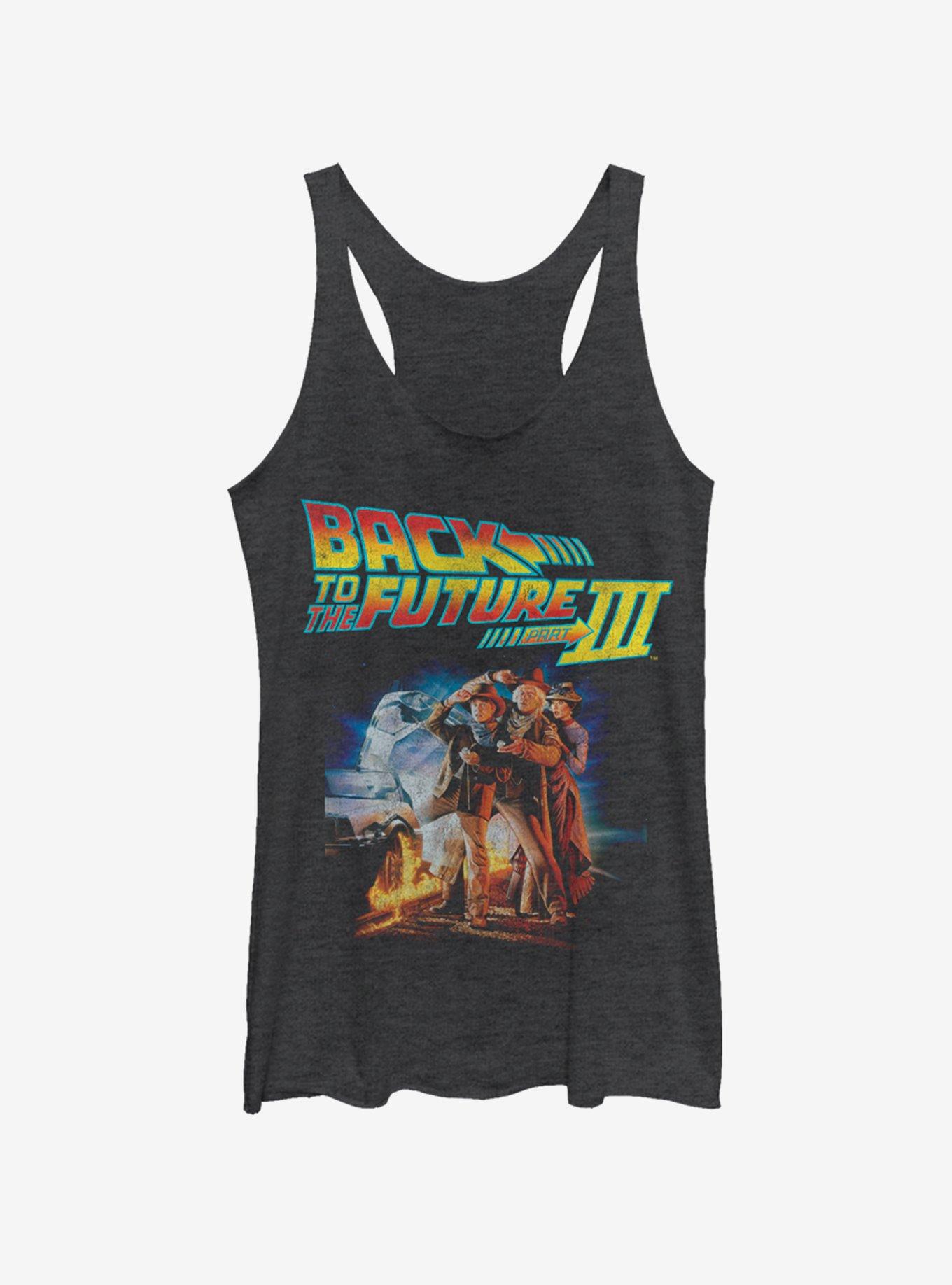 Back to the Future Future 3 Womens Tank Top, BLK HTR, hi-res