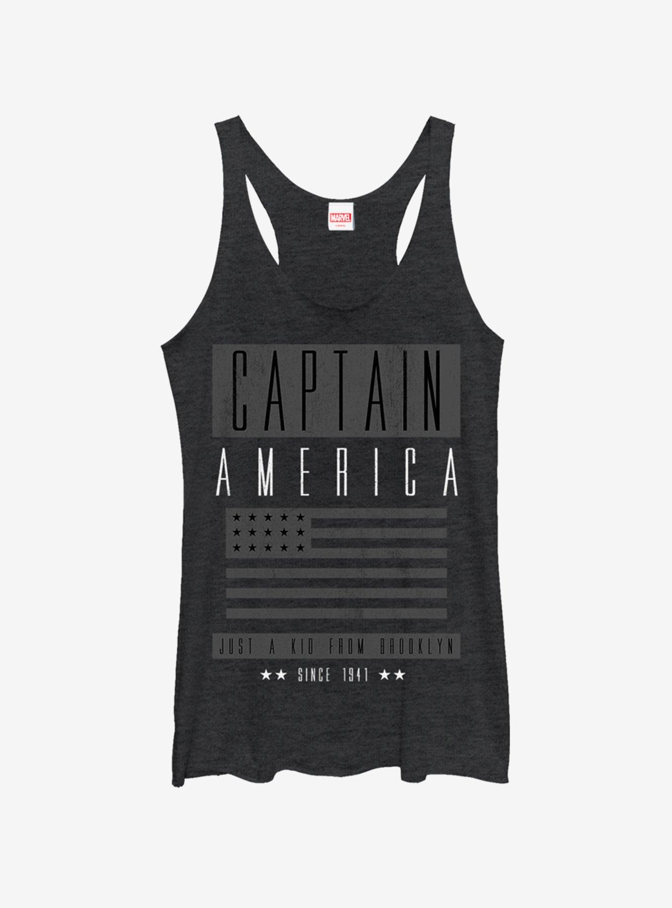 Marvel Grey Out Capt Womens Tank Top, , hi-res