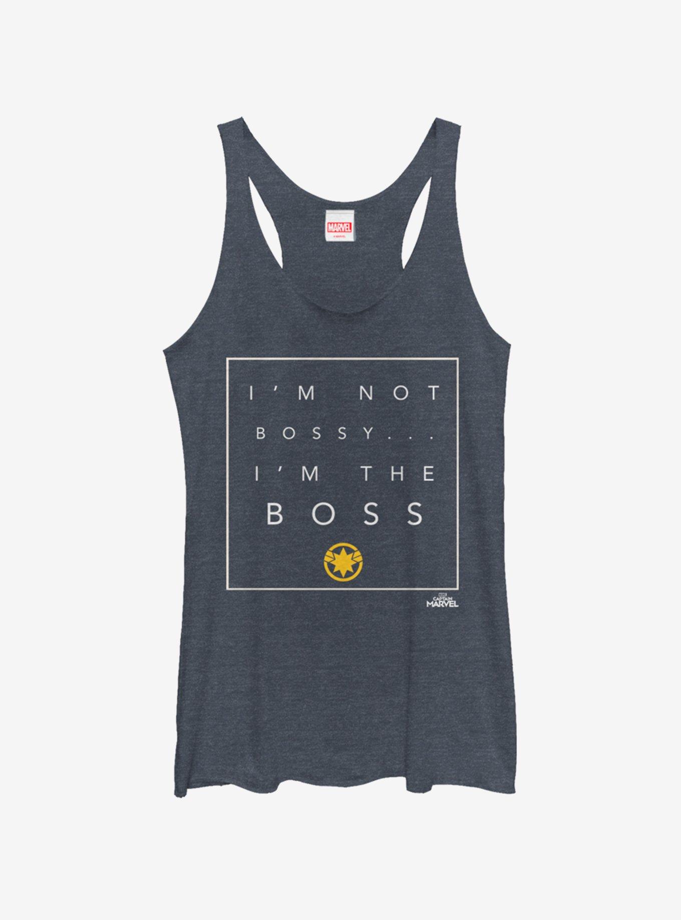 Marvel Basic Marvel Womens Tank Top, NAVY HTR, hi-res