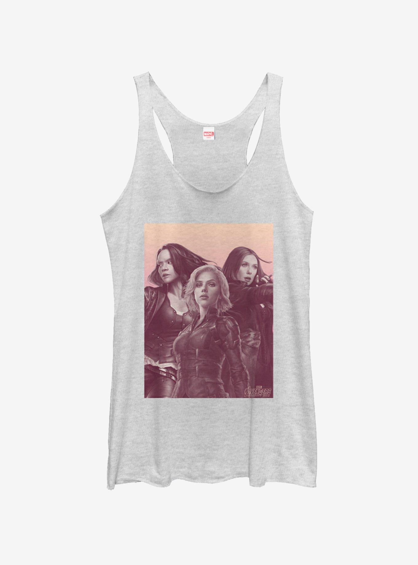 Marvel Girls Power Womens Tank Top, WHITE HTR, hi-res