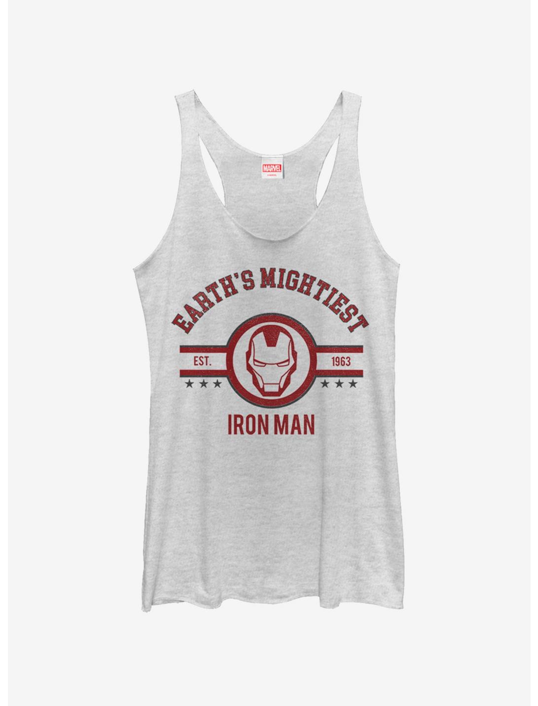 Marvel Ironman Mighty Iron Womens Tank Top, WHITE HTR, hi-res