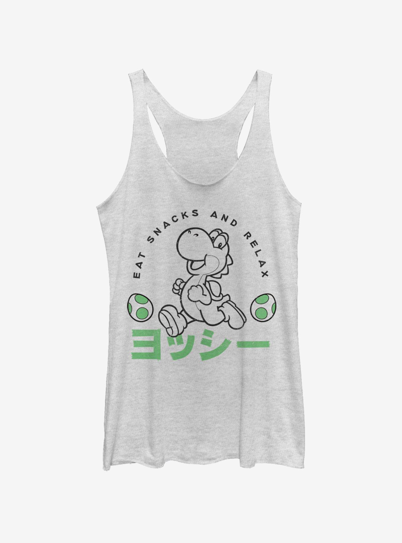 Nintendo Super Mario Yoshi Japanese Text Womens Tank Top, , hi-res