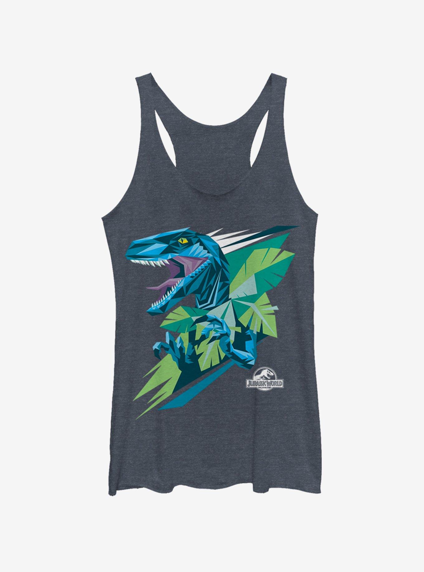 Jurassic Park Blue Dino Womens Tank Top, , hi-res