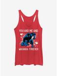 Marvel Black Panther Wakanda Love Forever Womens Tank Top, RED HTR, hi-res