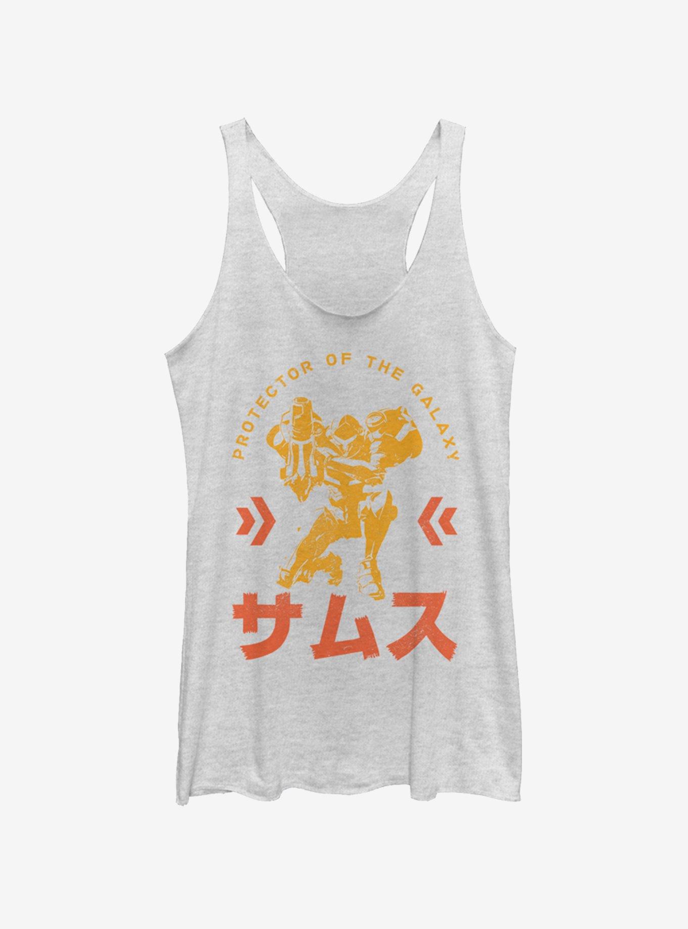 Nintendo Protector Of The Galaxy Womens Tank Top, WHITE HTR, hi-res