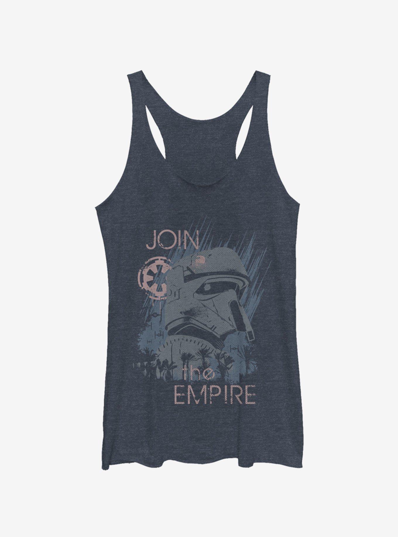 Star Wars Rogue One Join The Empire Womens Tank Top, NAVY HTR, hi-res