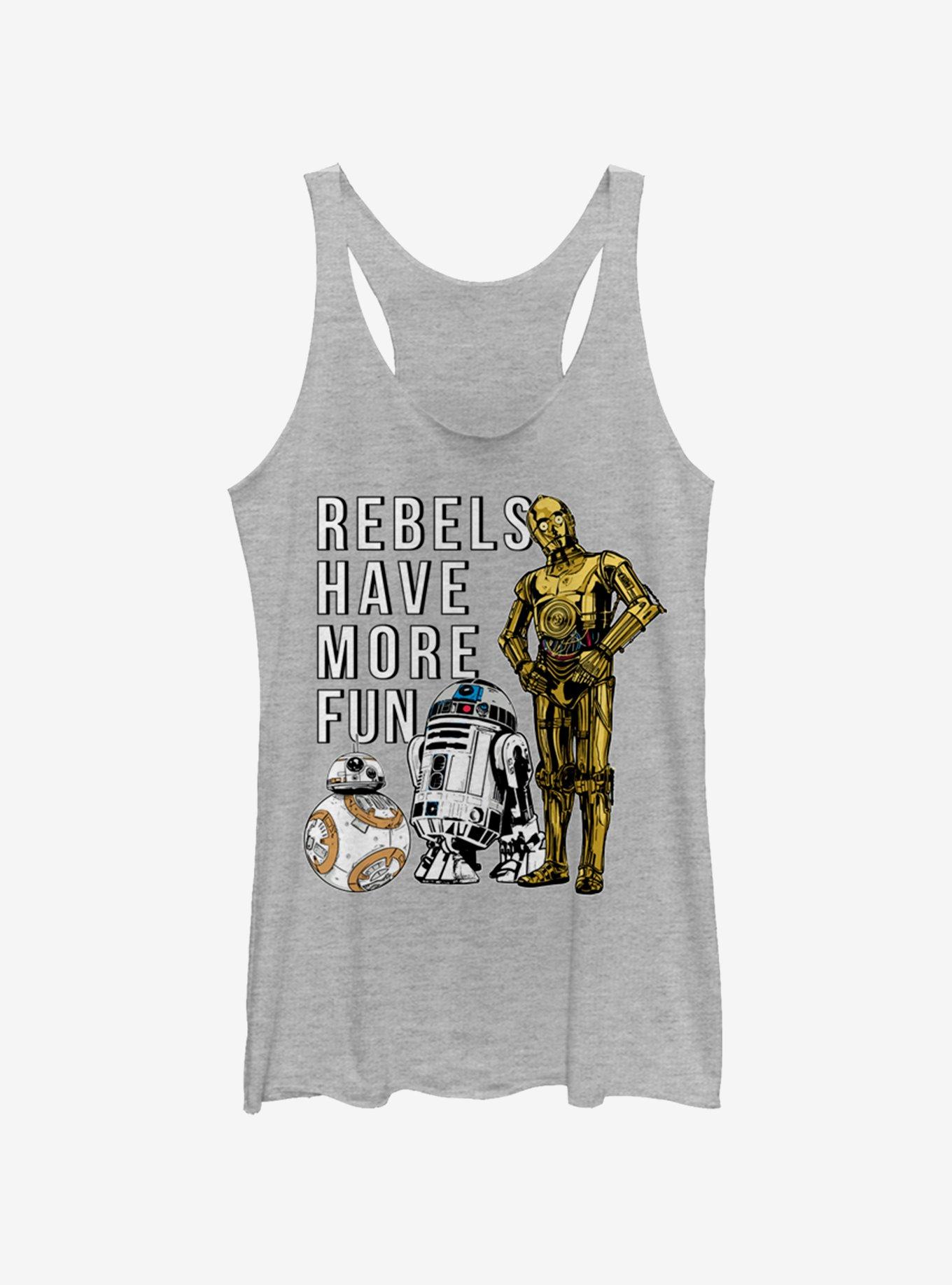 Star Wars The Last Jedi More Fun Womens Tank Top, GRAY HTR, hi-res