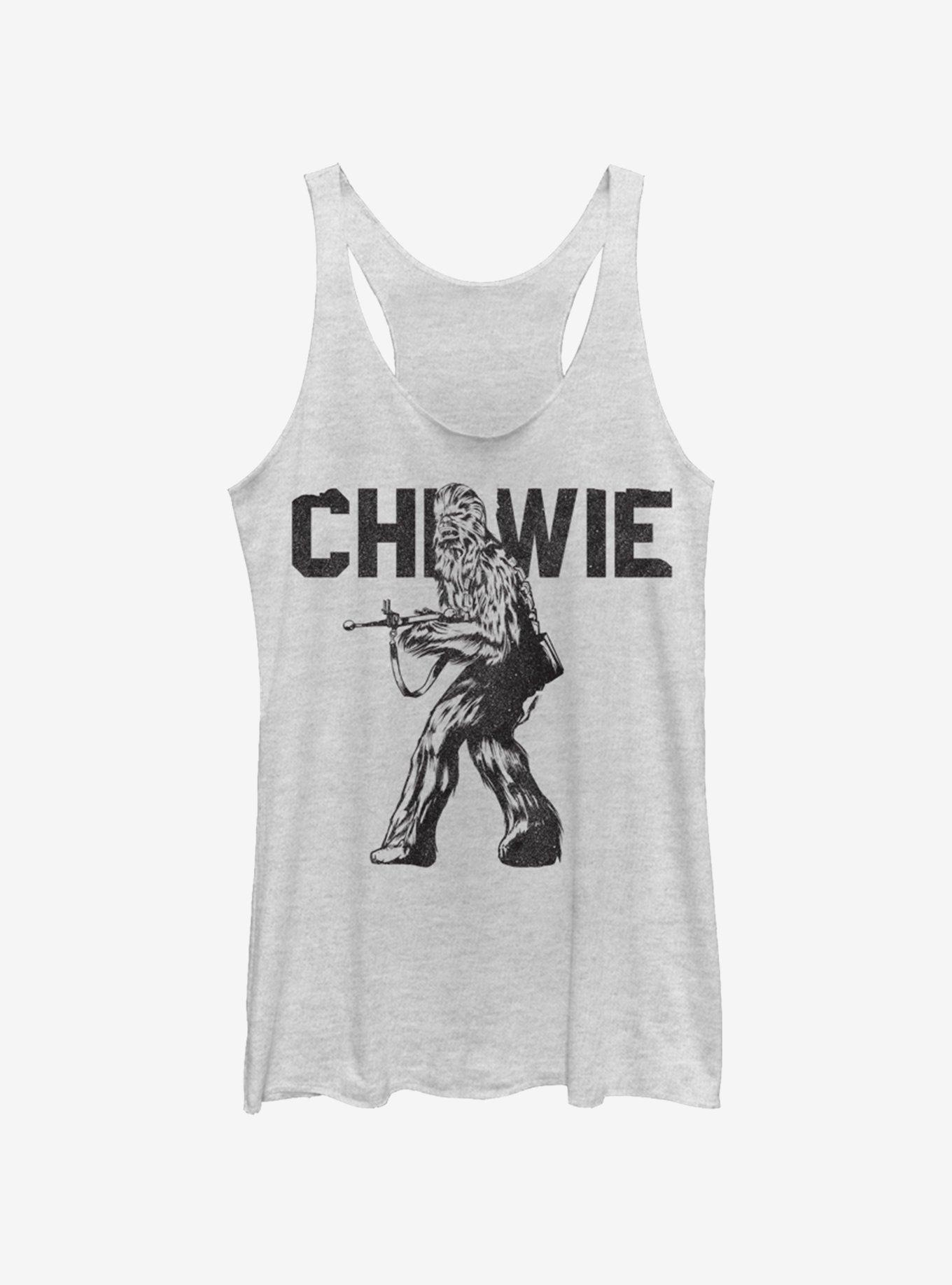 Star Wars The Last Jedi Chewie Womens Tank Top, WHITE HTR, hi-res view 1