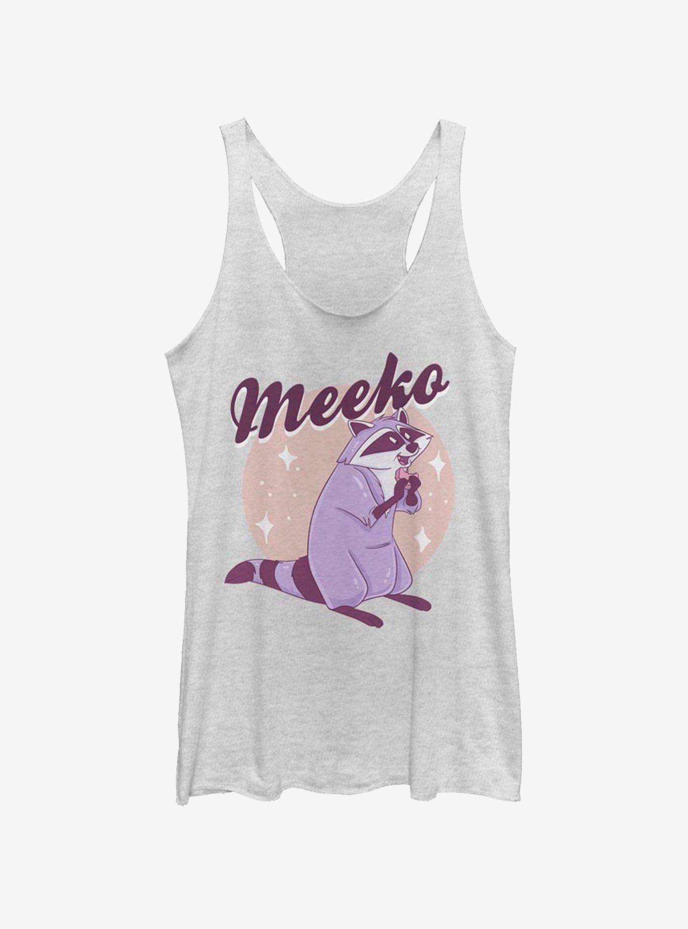 Disney Pocahontas Pastel Meeko Womens Tank Top, WHITE HTR, hi-res