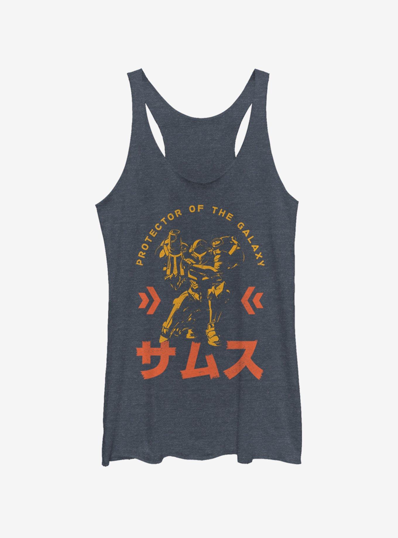 Nintendo Protector Of The Galaxy Womens Tank Top, NAVY HTR, hi-res