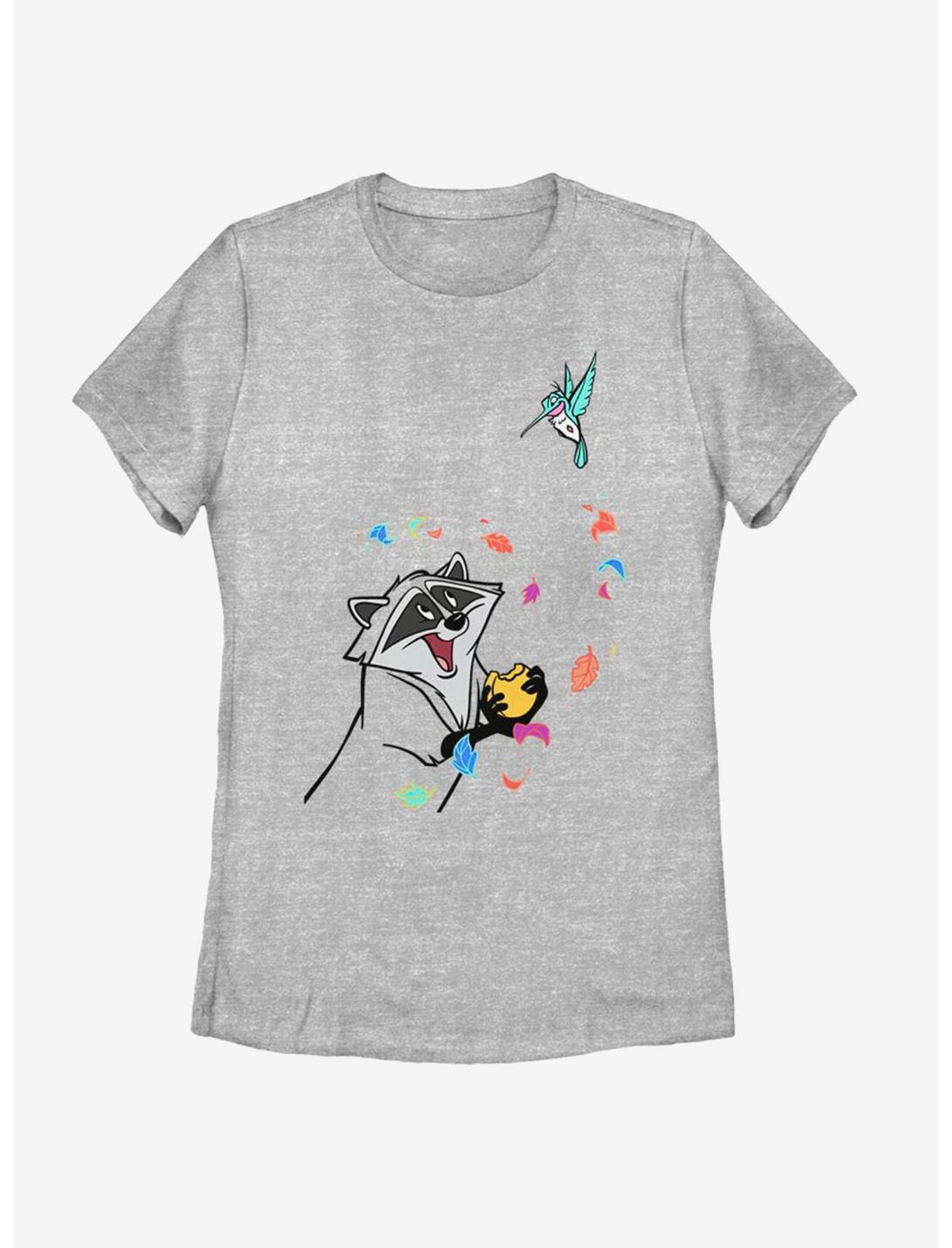 Disney Pocahontas Meeko and Flit Womens T-Shirt, ATH HTR, hi-res