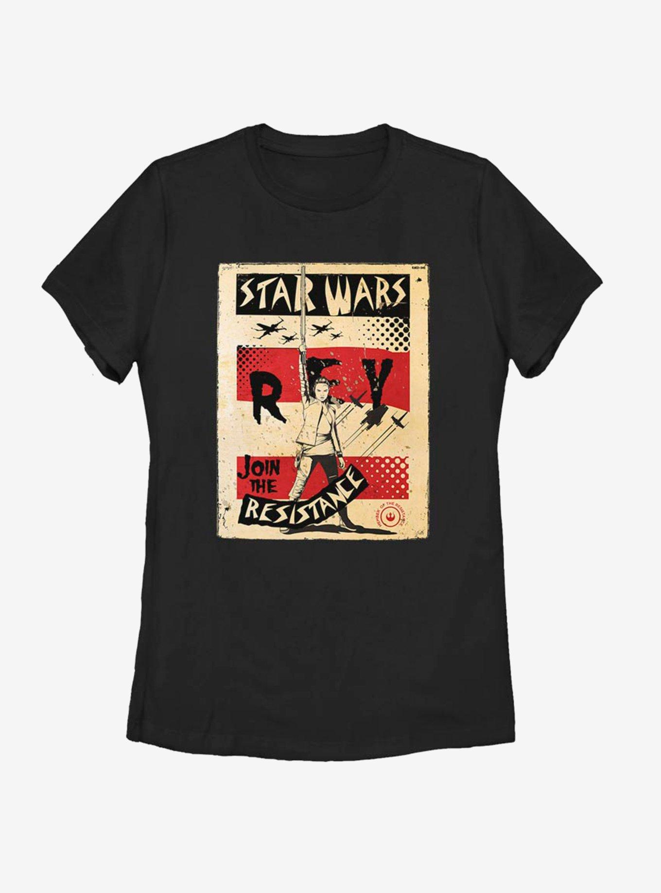 Star Wars The Last Jedi Raised Right Fist Womens T-Shirt, BLACK, hi-res