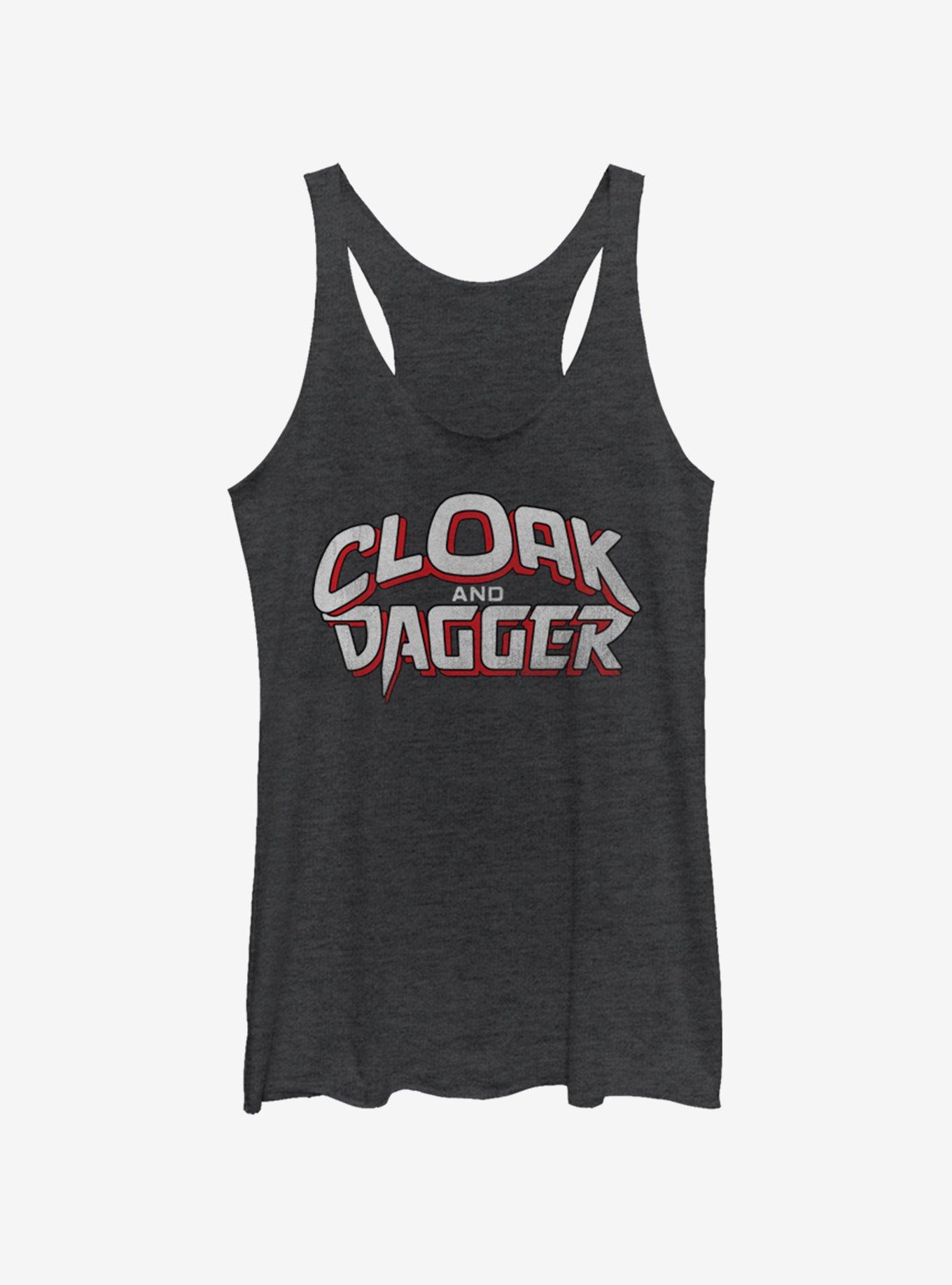 Marvel Logo Womens Tank Top, BLK HTR, hi-res