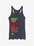Star Wars May The Force Be With You Womens Tank Top, NAVY HTR, hi-res