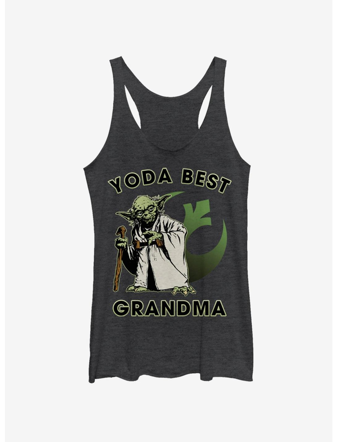 Star Wars Yoda Best Grandma Womens Tank Top, BLK HTR, hi-res