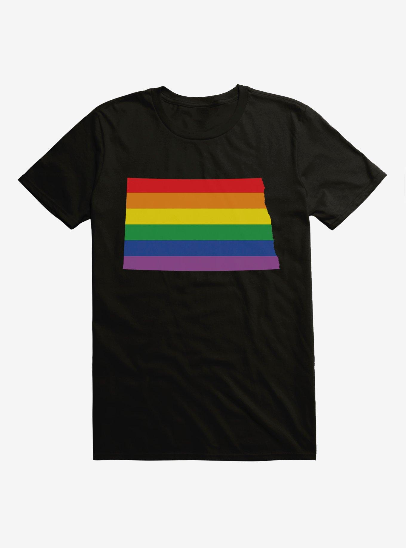 Pride State Flag North Dakota T-Shirt, , hi-res