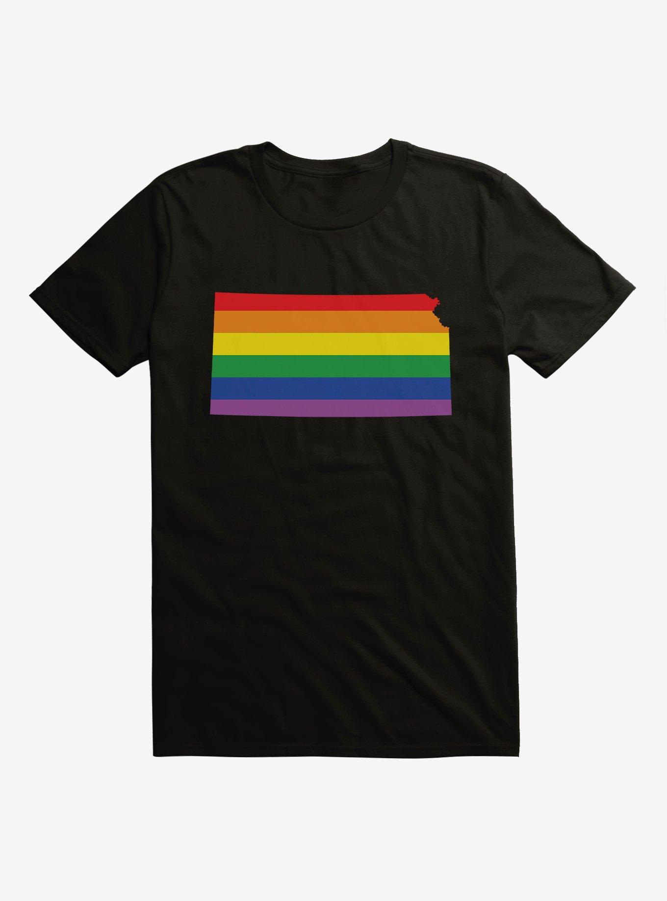 Pride State Flag Kansas T-Shirt, , hi-res