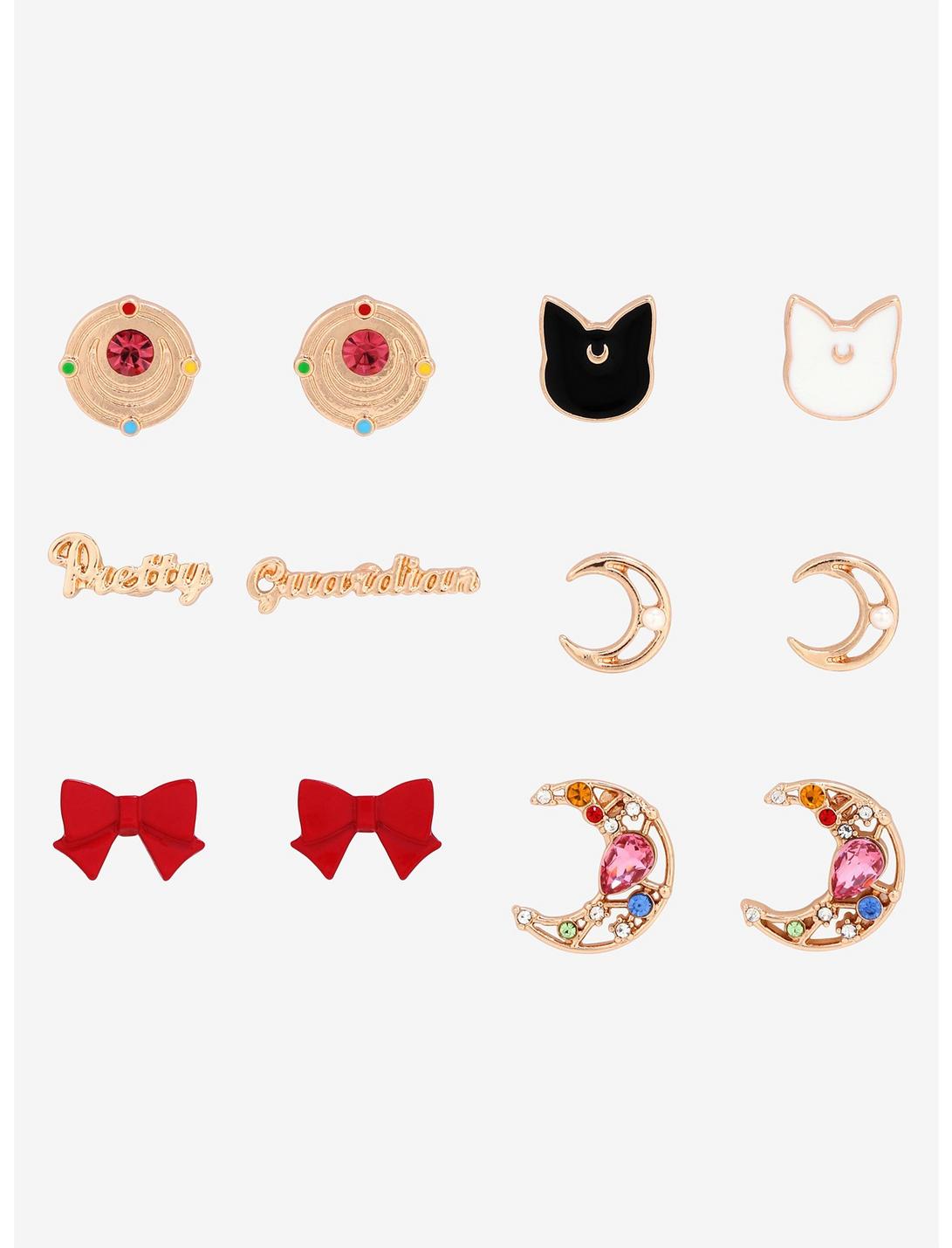 Sailor Moon Pretty Guardian Stud Earring Set - BoxLunch Exclusive, , hi-res