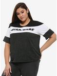 Her Universe Star Wars: The Rise Of Skywalker Logo Color-Block Crop T-Shirt Plus Size, MULTI, hi-res