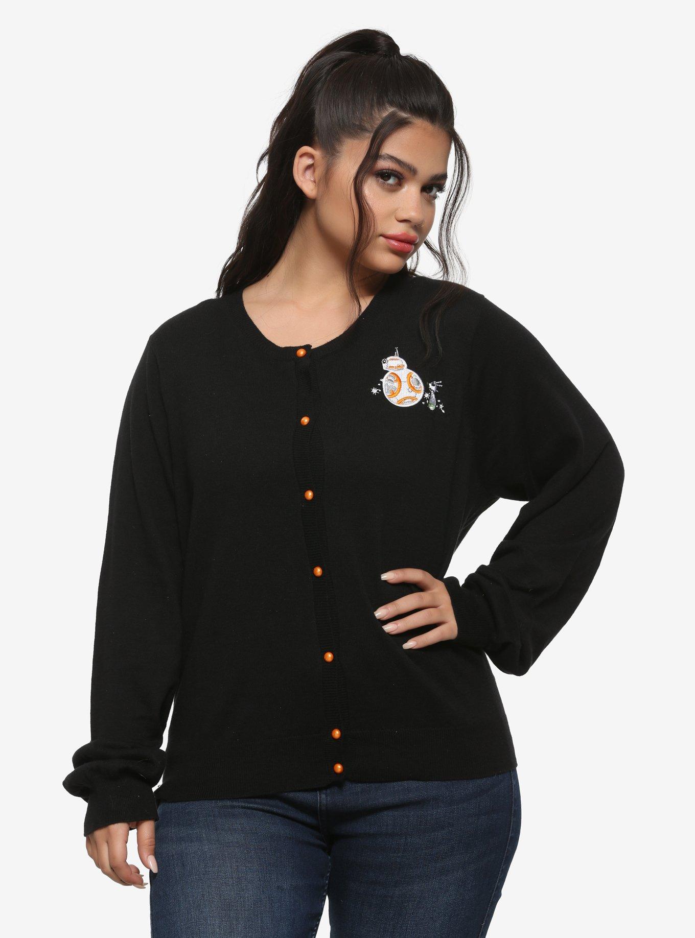 Her Universe Star Wars: The Rise Of Skywalker Rebel Droids Crop Cardigan Plus Size, MULTI, hi-res