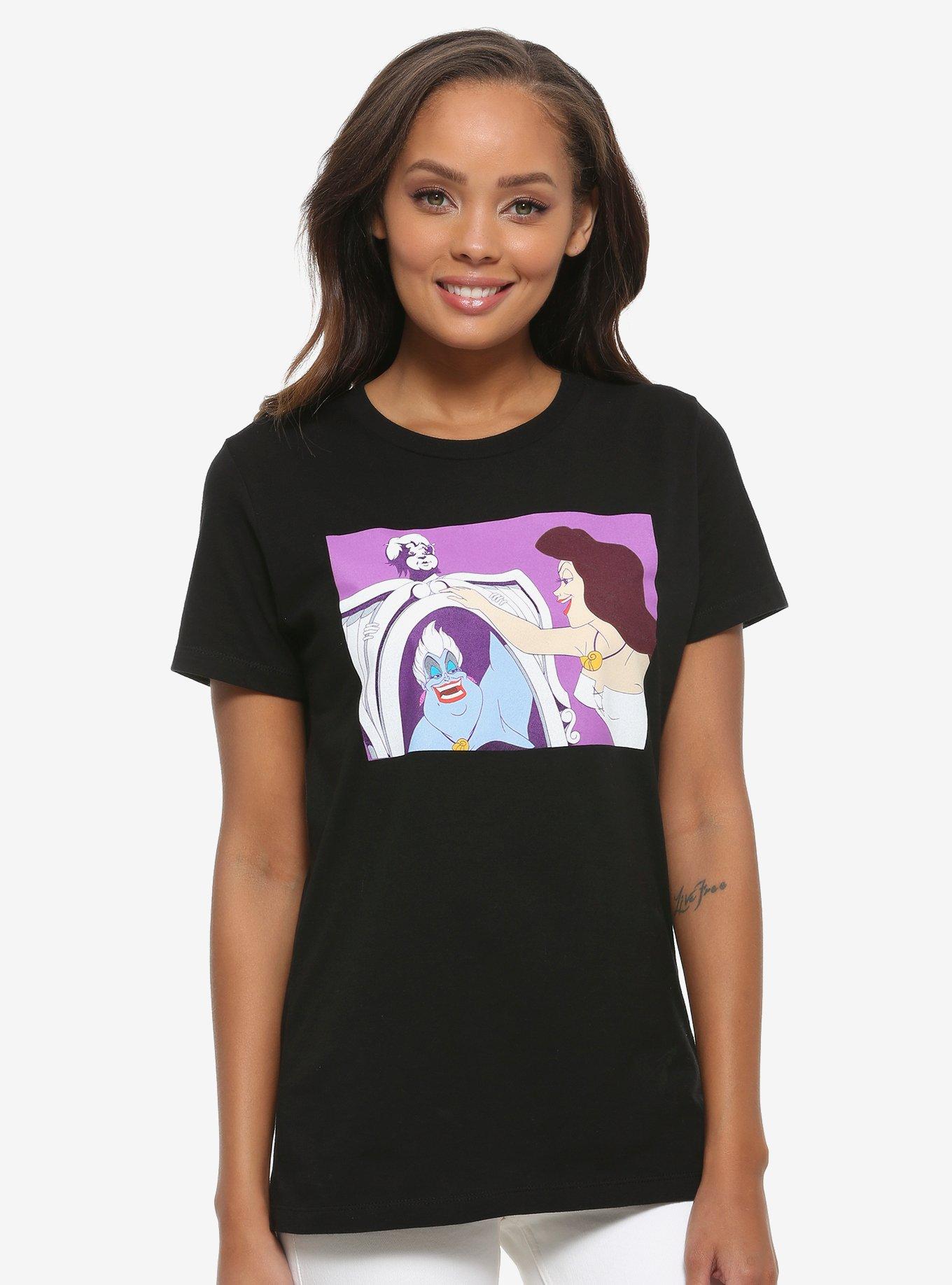 Disney Villains Ursula Mirror Women's T-Shirt - BoxLunch Exclusive, BLACK, hi-res
