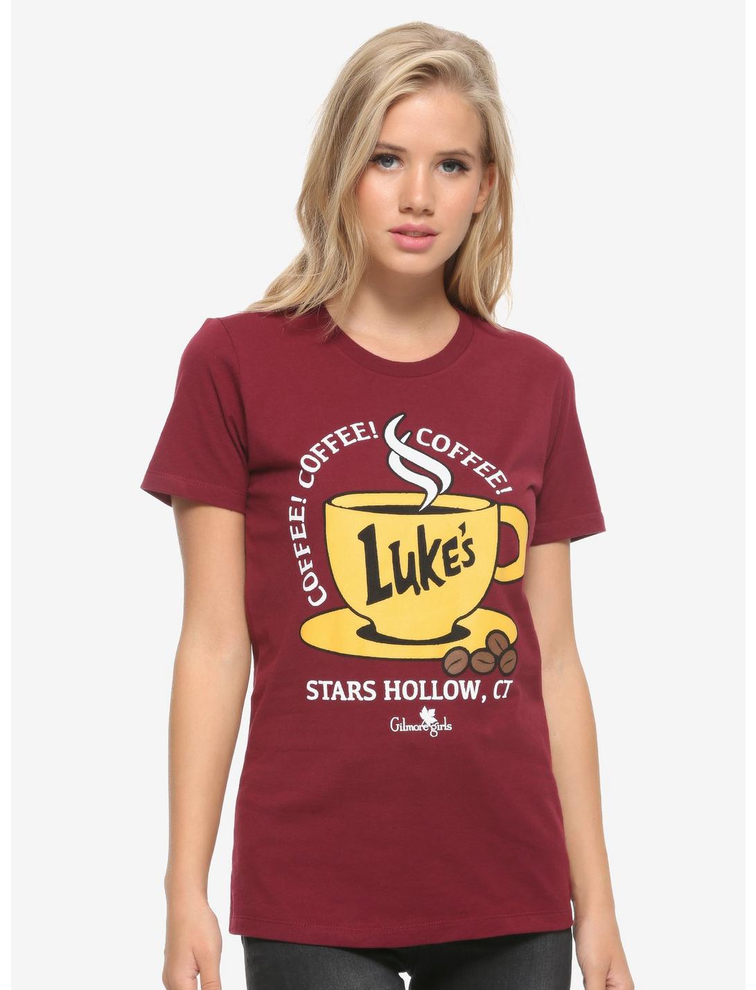 Gilmore Girls Luke's Diner Women's T-Shirt - BoxLunch Exclusive, BURGUNDY, hi-res
