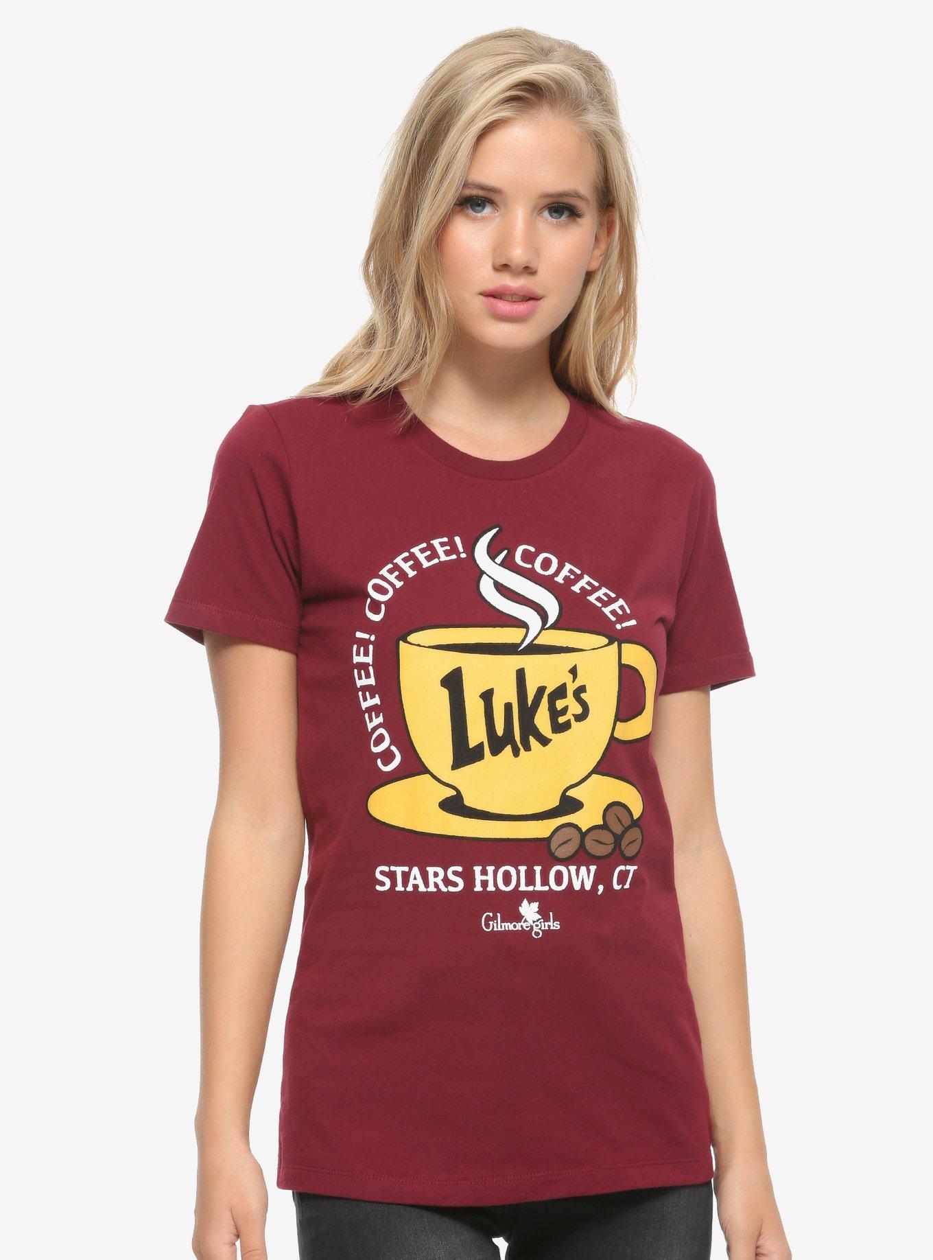 Gilmore Girls Luke's Diner Women's T-Shirt - BoxLunch Exclusive, BURGUNDY, hi-res