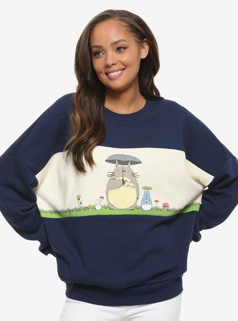 Our Universe Studio Ghibli My Neighbor Totoro Panel Women's Crewneck - BoxLunch Exclusive | BoxLunch