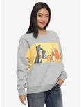 Disney Lady and the Tramp Panel Women's Crewneck - BoxLunch Exclusive, MULTI, hi-res