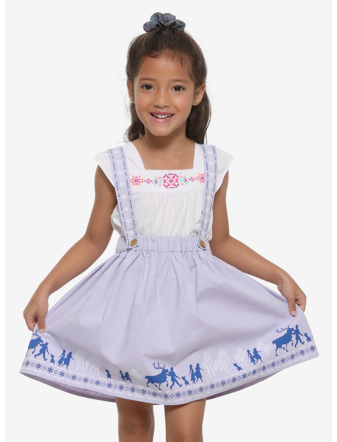 Our Universe Disney Frozen 2 Toddler Suspender Skirt - BoxLunch Exclusive, PURPLE, hi-res