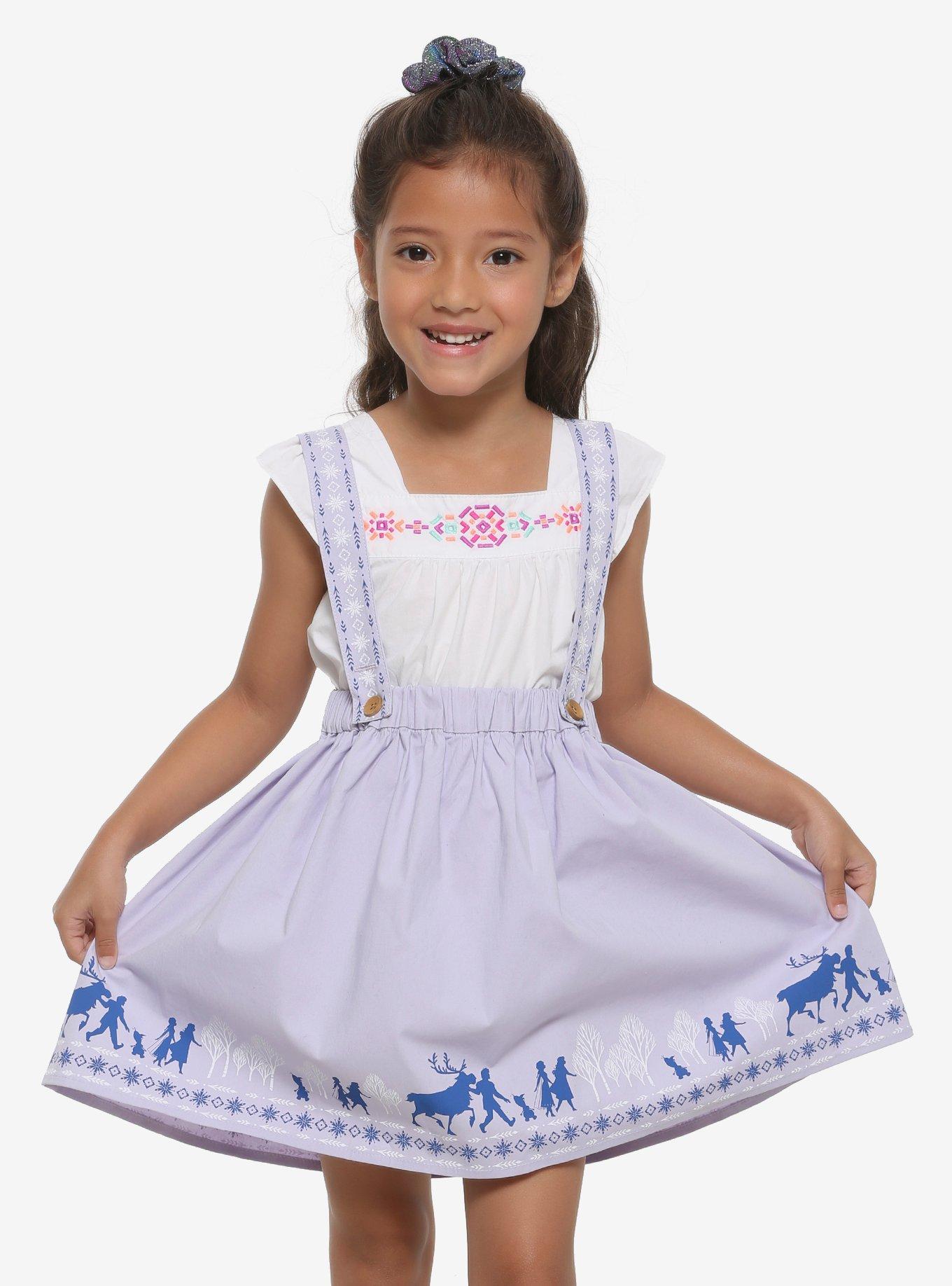 Our Universe Disney Frozen 2 Toddler Suspender Skirt - BoxLunch Exclusive, PURPLE, hi-res