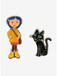 Loungefly Coraline & Cat Enamel Pin Set - BoxLunch Exclusive, , hi-res