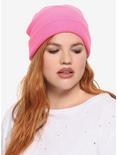 Hot Pink Knit Beanie, , hi-res