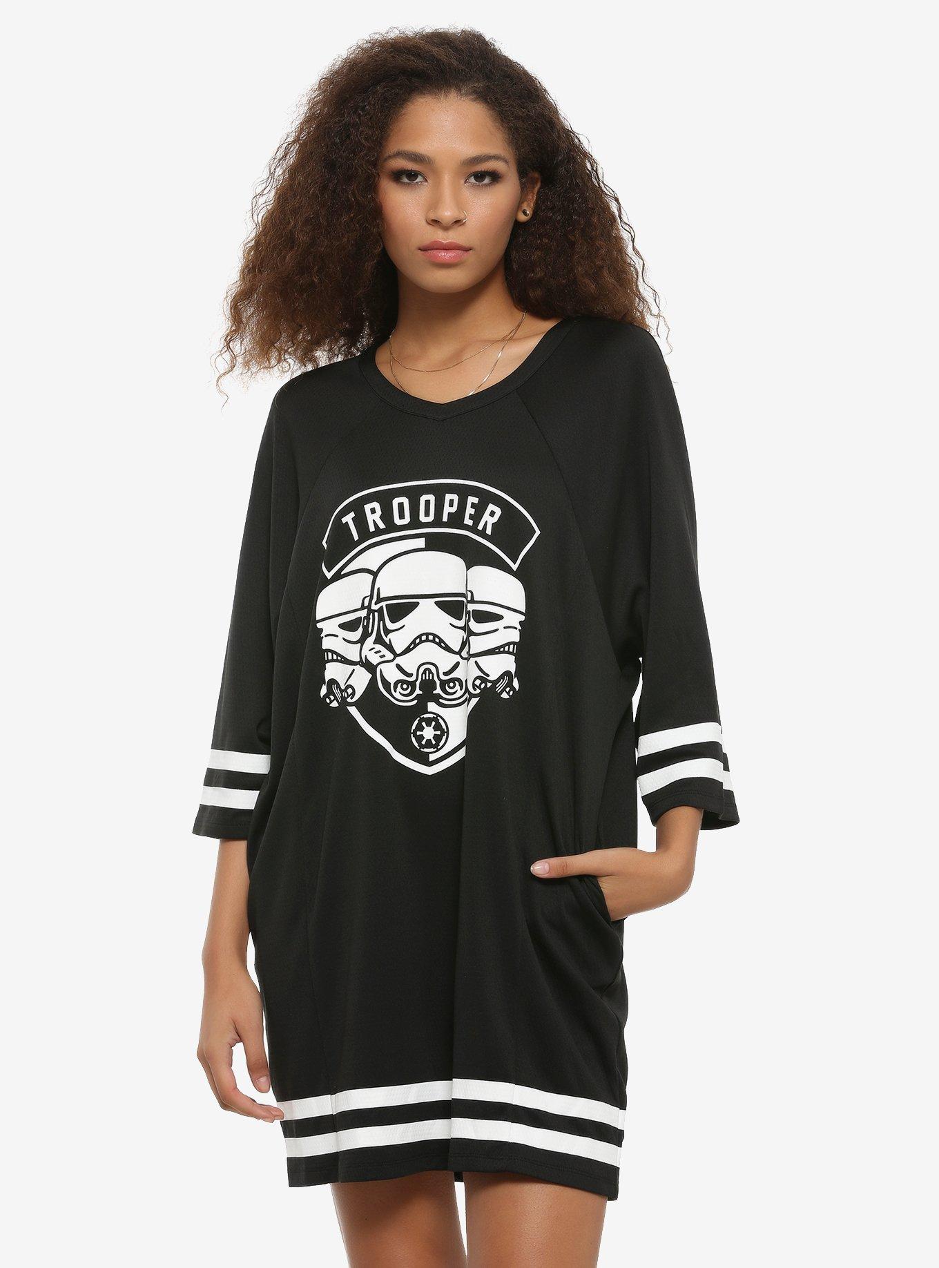 Her Universe Star Wars: The Rise Of Skywalker Stormtrooper Jersey Dress, BLACK, hi-res