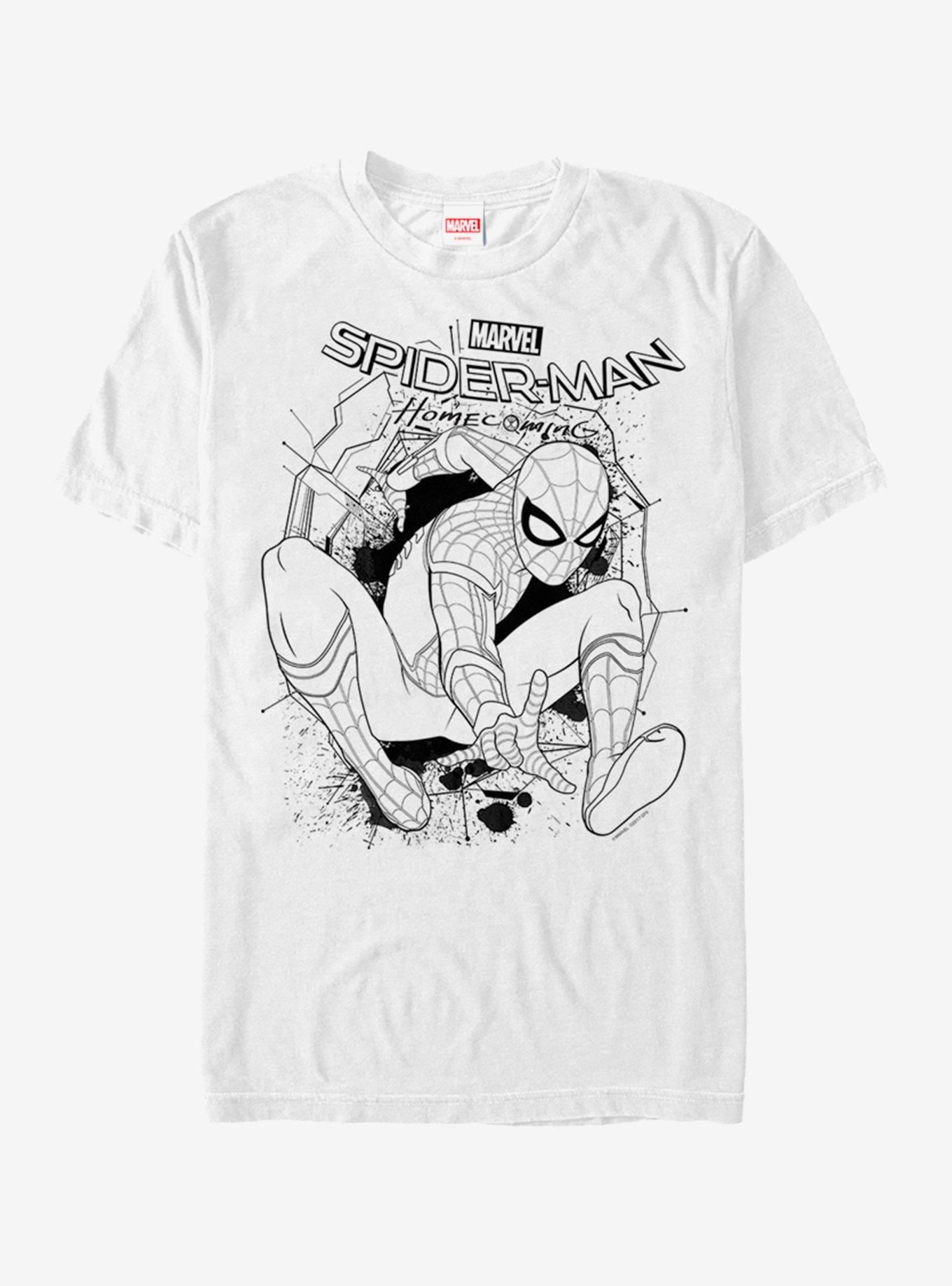Marvel Spider-Man: Homecoming Comic Spidey T-Shirt, WHITE, hi-res