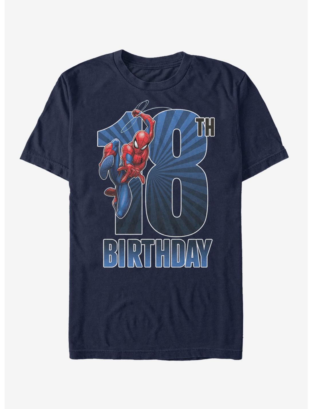 Marvel Spider-Man 18th Birthday T-Shirt, NAVY, hi-res