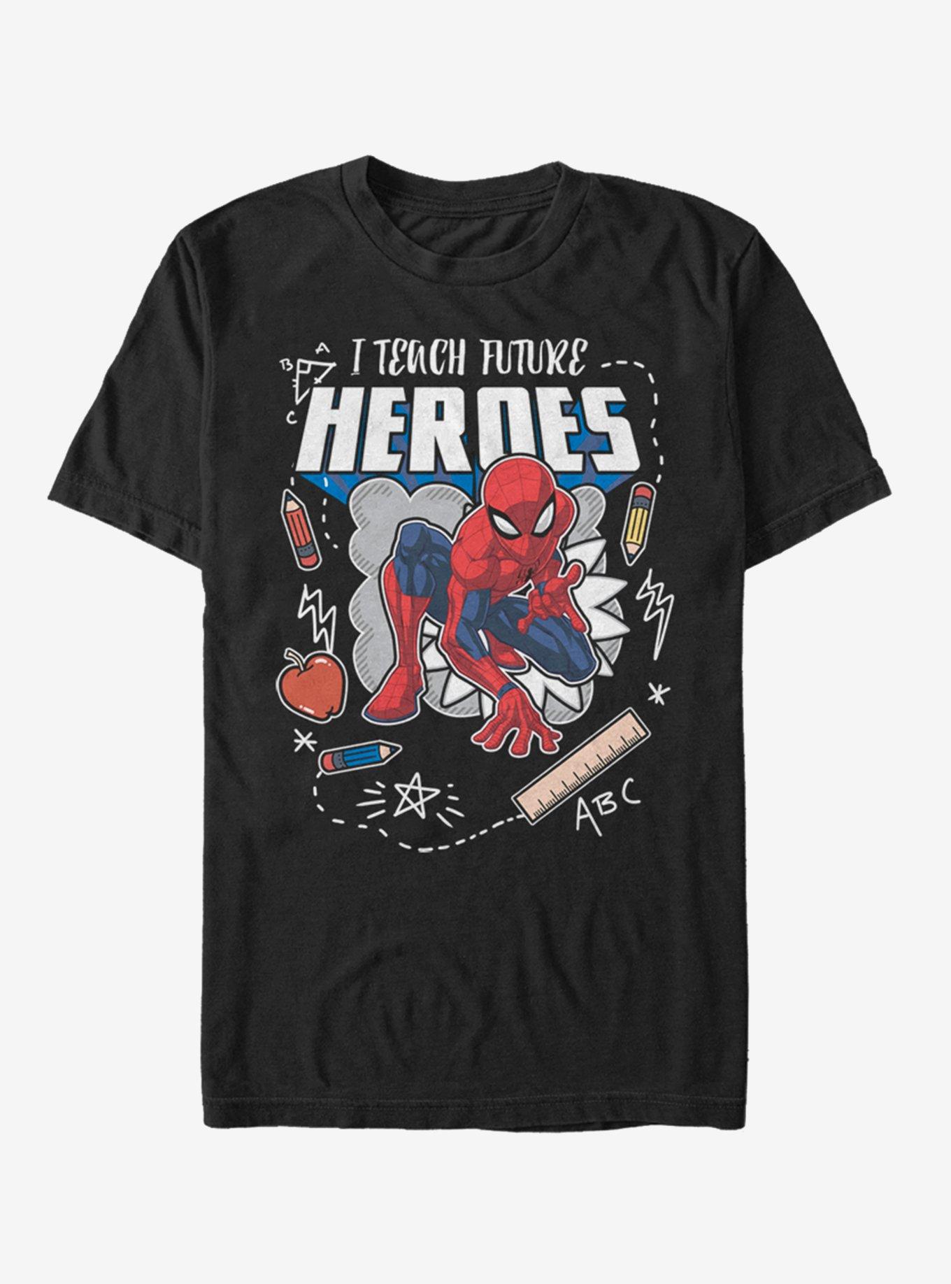 Marvel Spider-Man Super Spider Teach T-Shirt - BLACK | BoxLunch