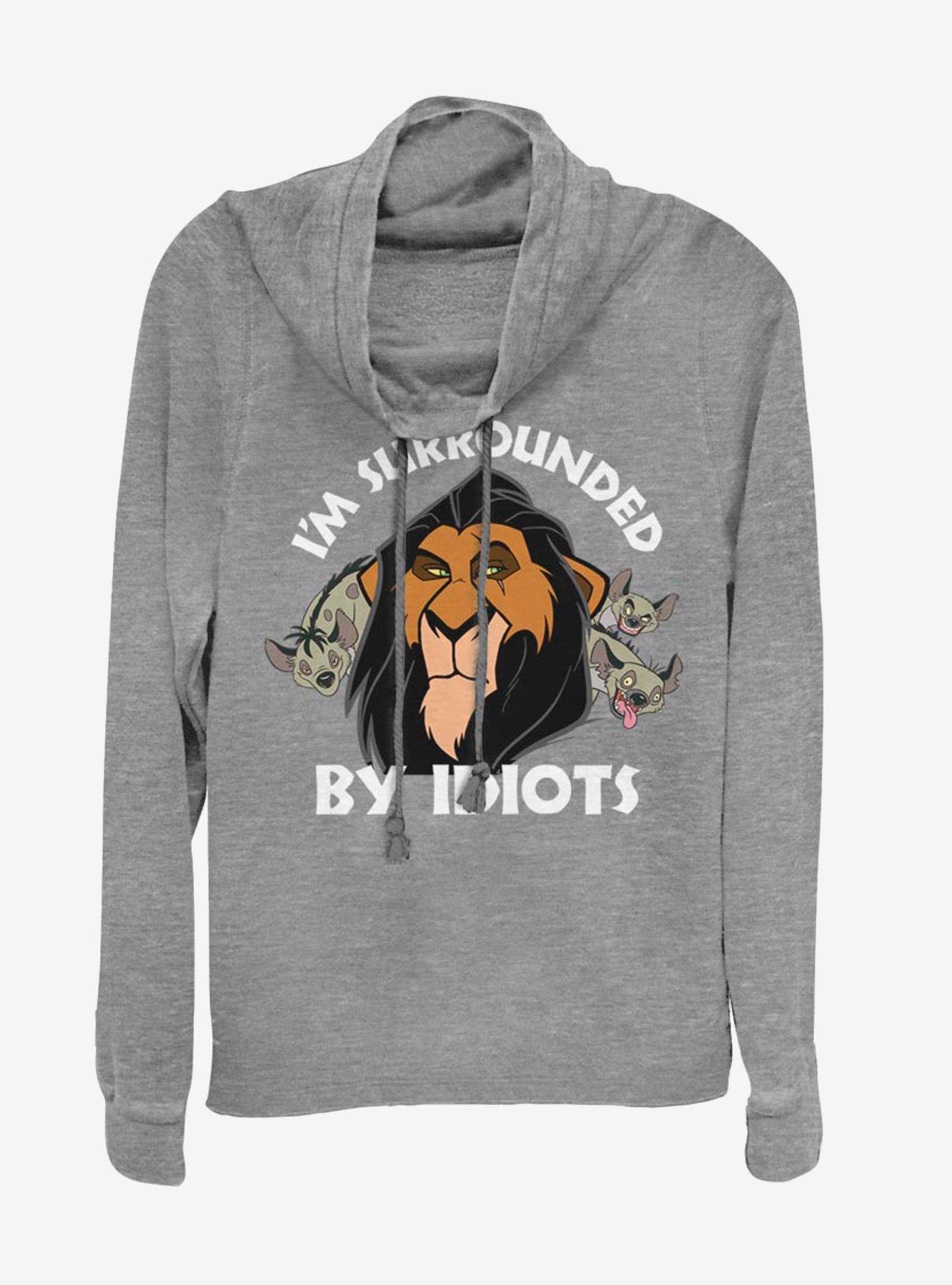 Disney The Lion King Surly Scar Cowlneck Long-Sleeve Womens Top , , hi-res