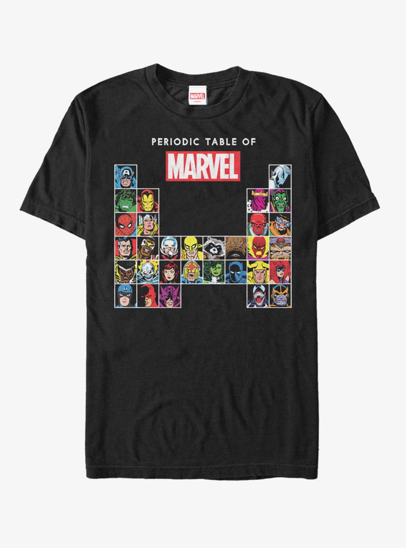 Marvel Periodic Table Outline T-Shirt, , hi-res